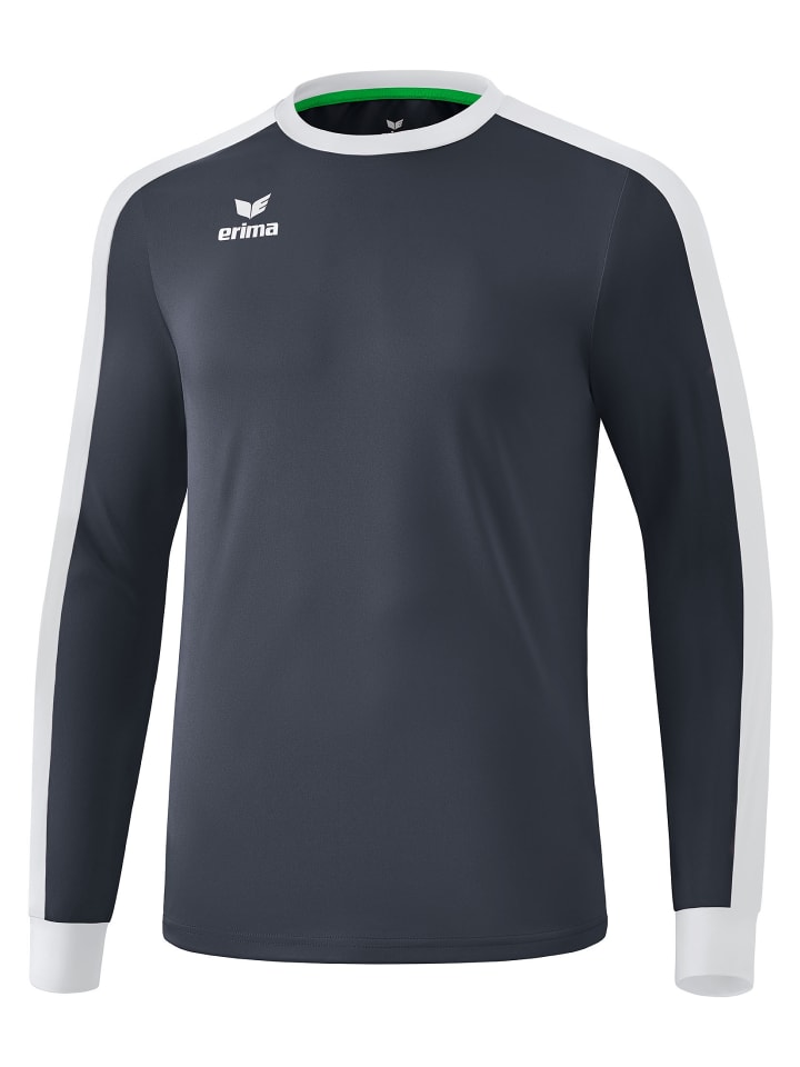 Unisex Erwachsene, Erwachsene Retro Star Trikot langarm in slate grey/weiss