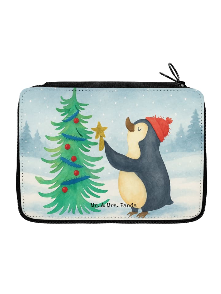 Federmappe Pinguin Weihnachtsbaum Design ohne S... in Weiß