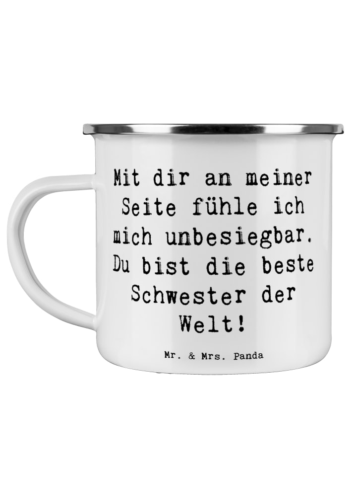 Kaffeebecher Spruch Beste Schwester mit Spruch in Weiß