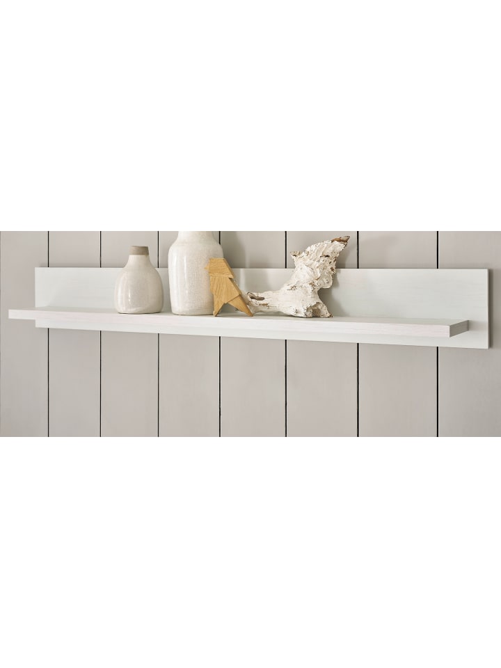 Wandboard weiß Pinie, Landhaus, Wandregal 150 cm