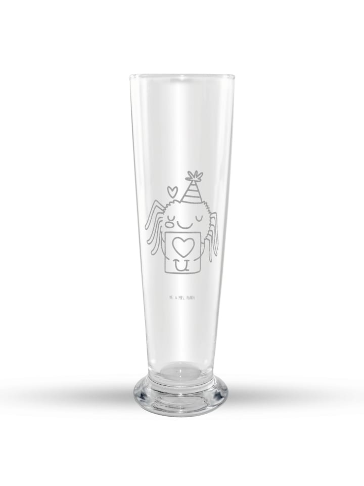 Bierglas Spinne Agathe Brief ohne Spruch in Transparent