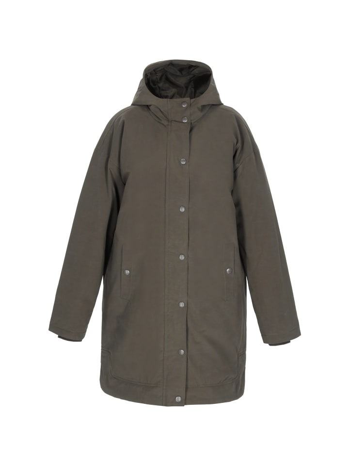Women Coat in dark olive