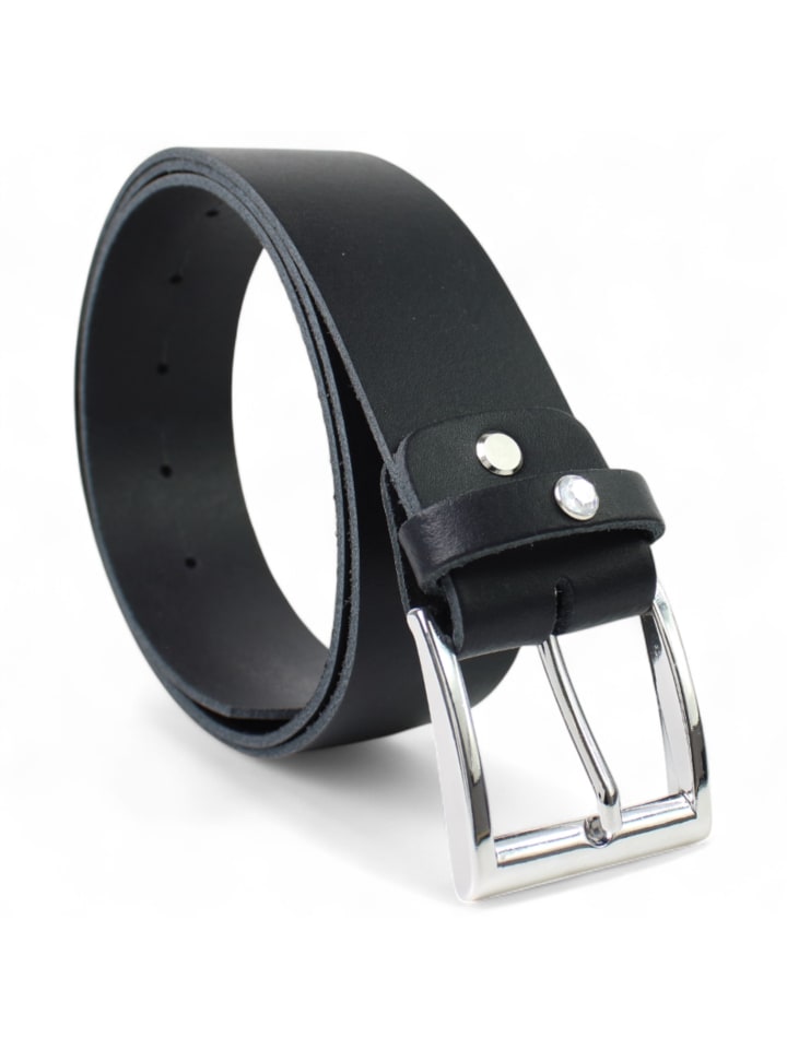 Damengürtel mit Schraube in Schwarz