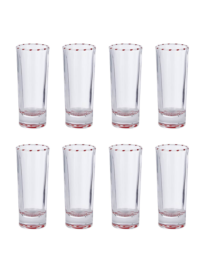 Butlers Schnapsglas SWIRL 8er-Set in Durchsichtig