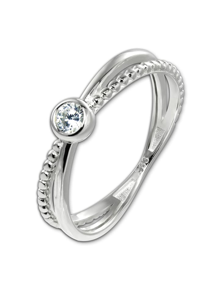 333 Weißgold - 8 Karat Damen Ringe Crossed Fingerring 60 (19,1)