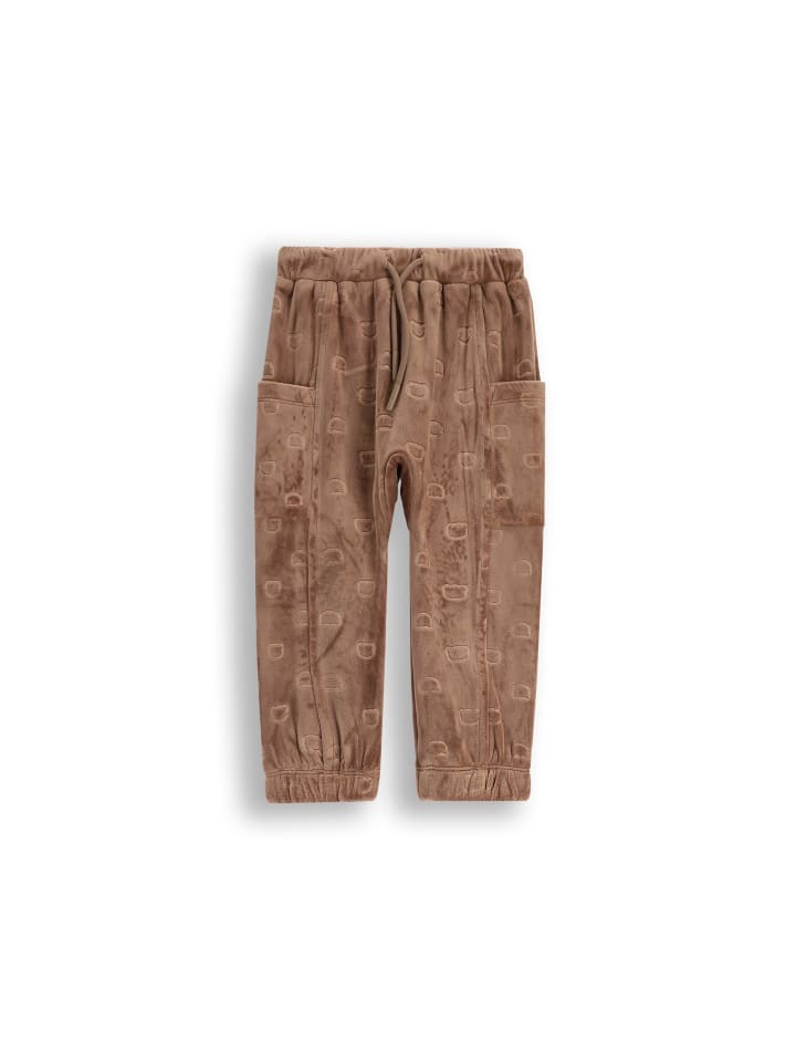 Velourhose in braun