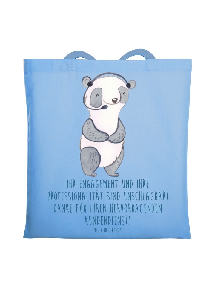 Tasche Kundendienstmitarbeiter Held mit Spruch in Sky Blue