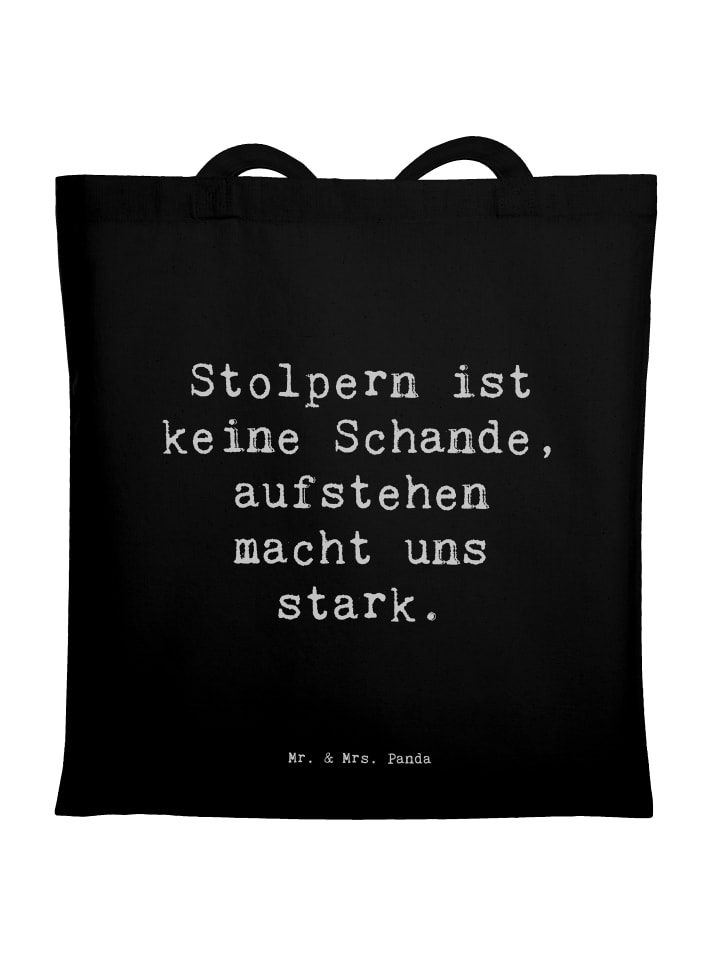ToteBag Spruch Aus Fehlern lernen mit Spruch in Schwarz