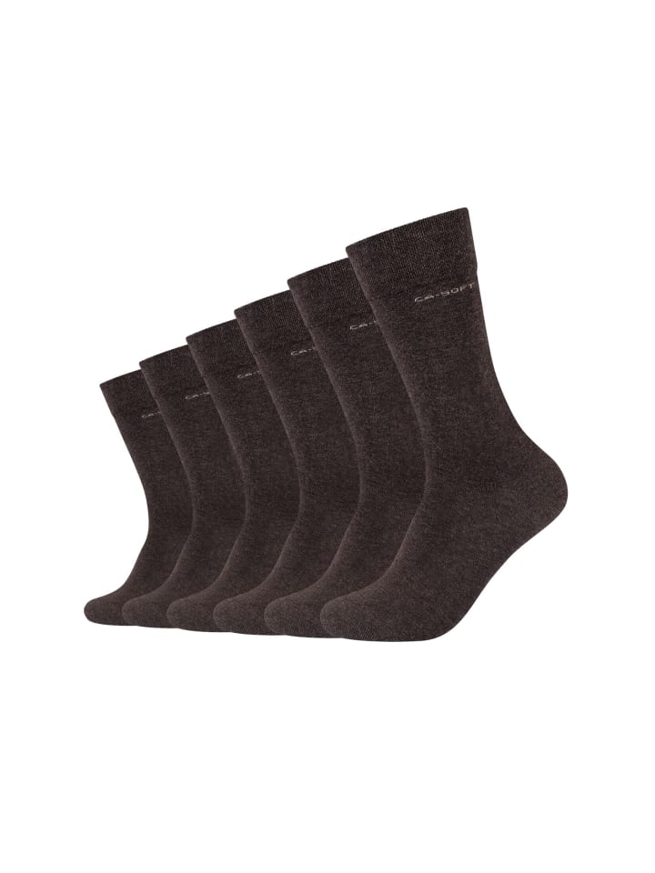 Socken 6er Pack dark brown melange