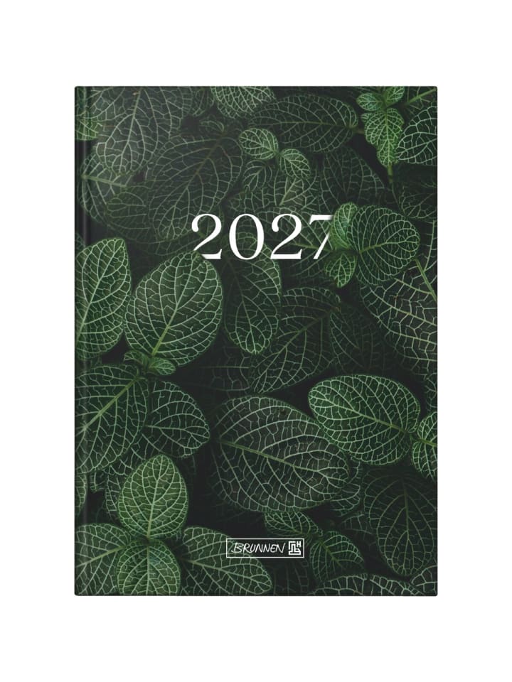Buchkalender 795 A5 1 Tag/Seite Grafik-Einband Leaves 2027