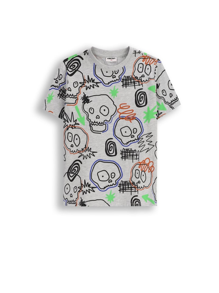 T-Shirt mit kurzen Ärmeln in grau