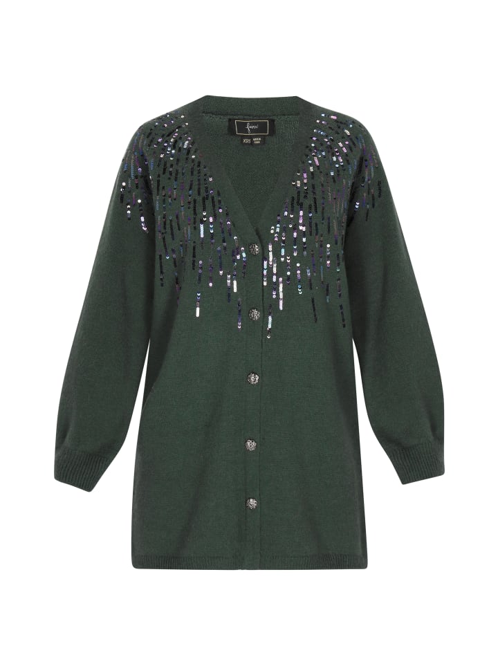 Damen Cardigan in Dunkelgrün