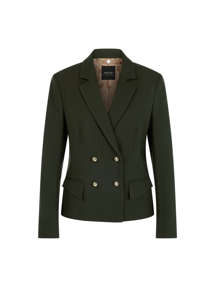 Taillierter Doppelreiher-Blazer in Forest Night New