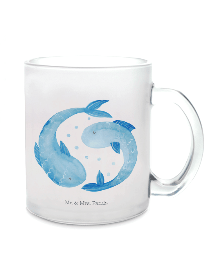 Kaffeebecher Sternzeichen Fische ohne Spruch in Transparent