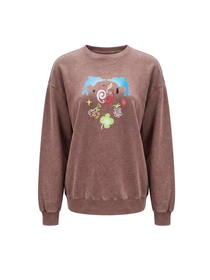 Women Sweatshirt in Coffee
