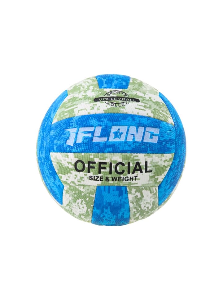 Blau und schwarzer Volleyballball, Größe 5, bunt