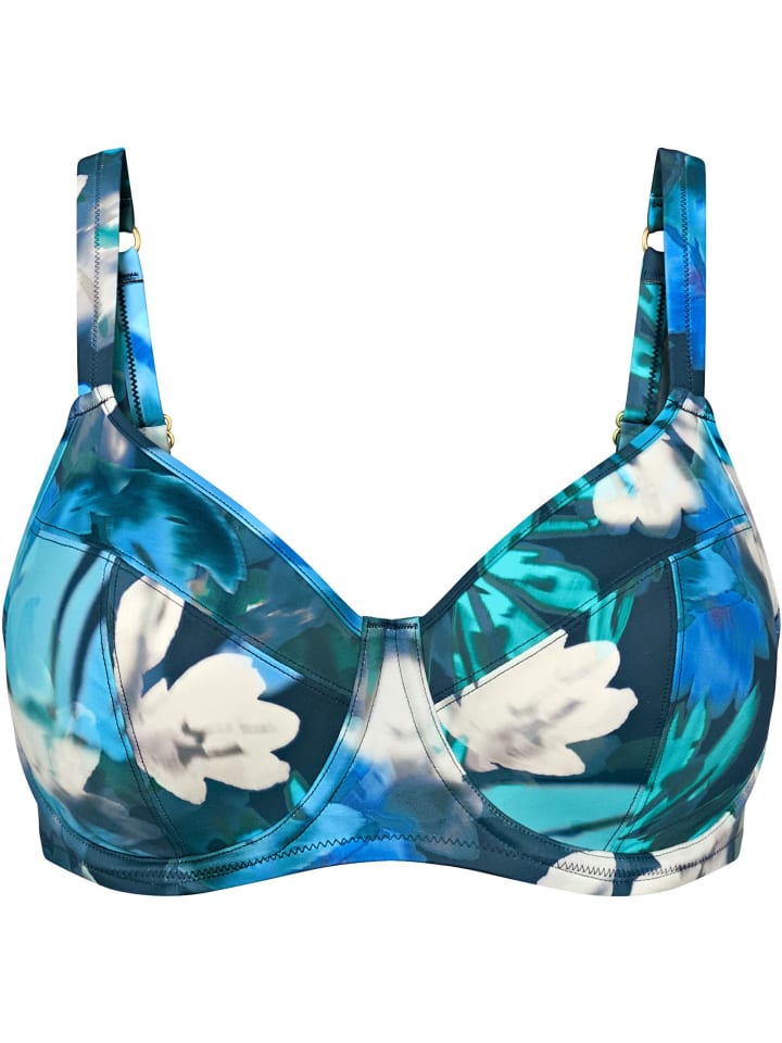 Bügel-Bikini-Top Summer Fleur in TURQUOISE - DARK COMBINATION