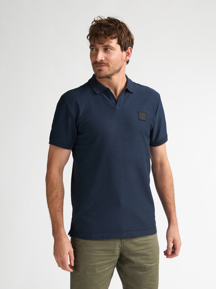 Piqué Poloshirt BroncoRacer in Blau