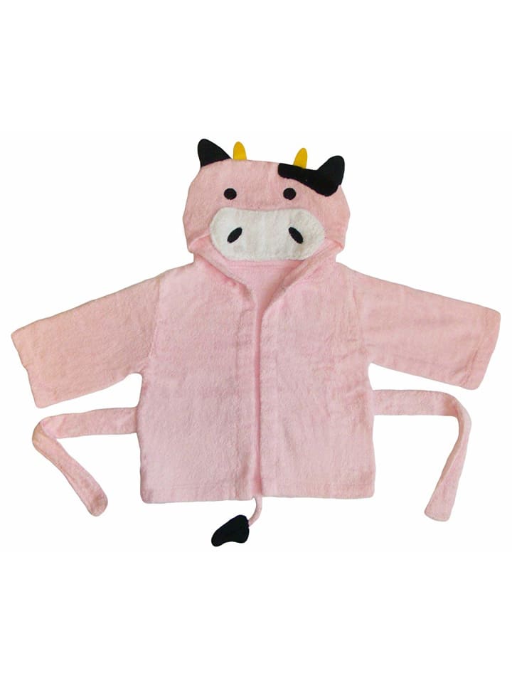Bademantel "Kuh" in rosa