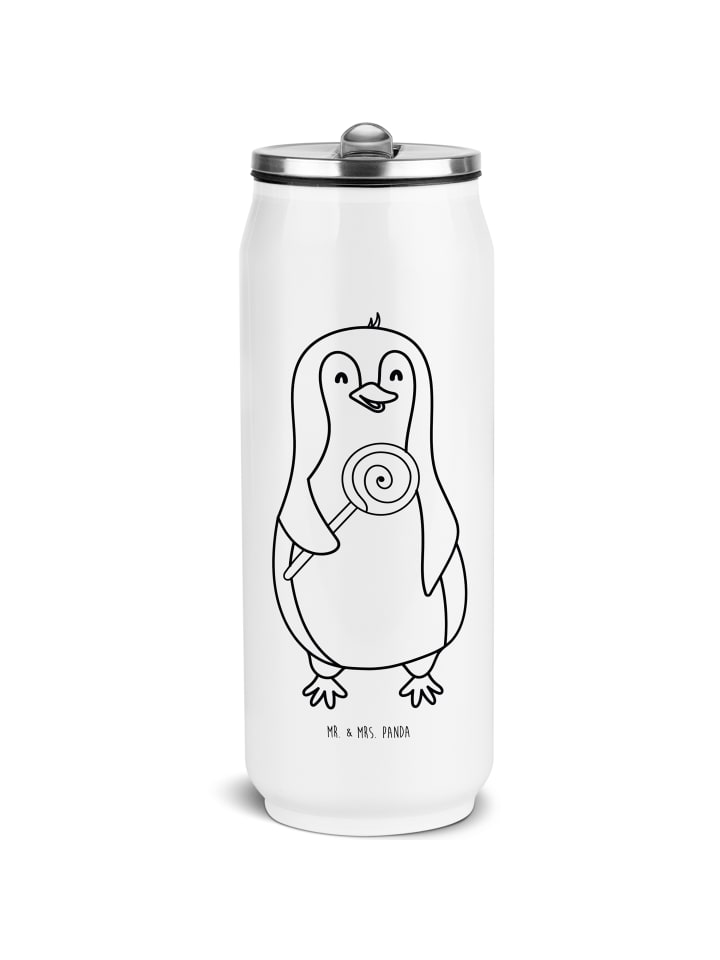Thermosbecher Pinguin Lolli ohne Spruch in Weiß