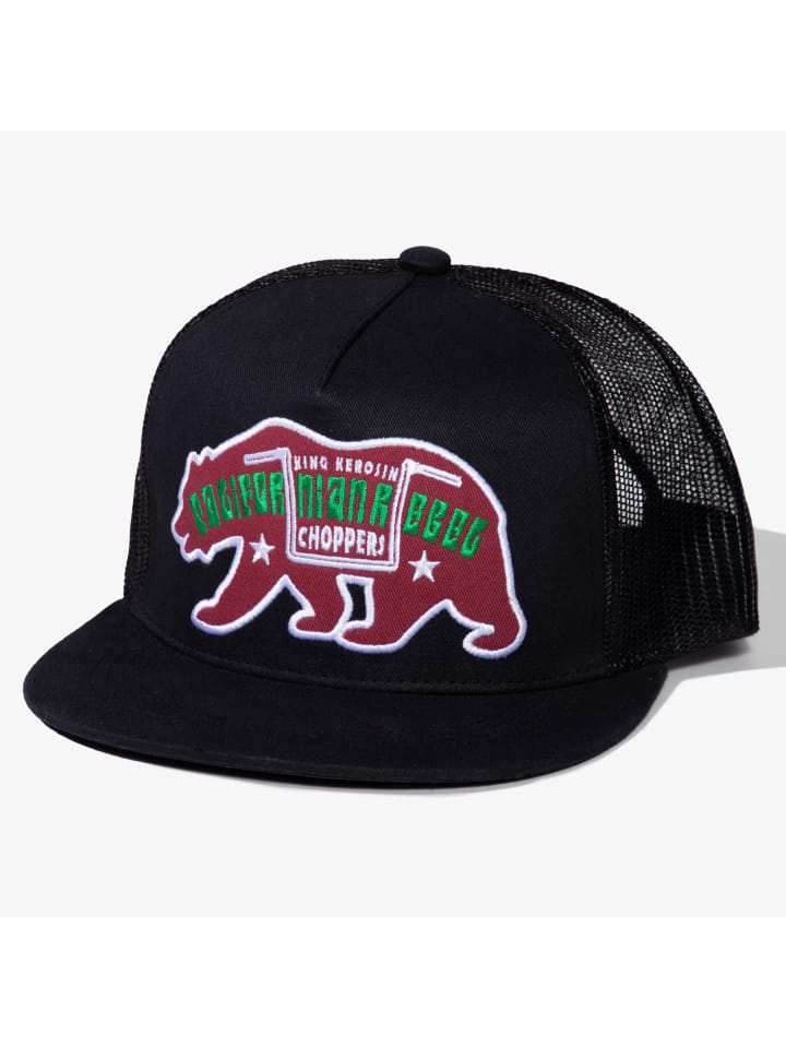 King Kerosin Snapback Mesh Cap Californian Rebel in schwarz