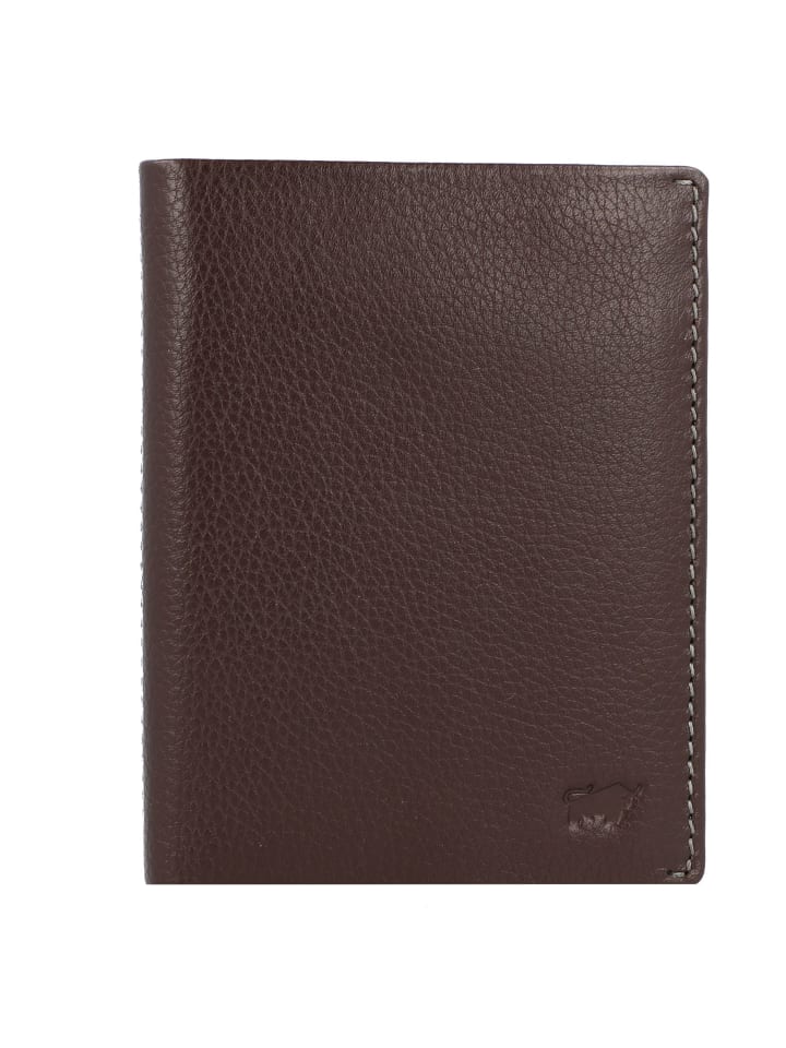 Prato Geldbörse RFID Leder 10 cm d. braun