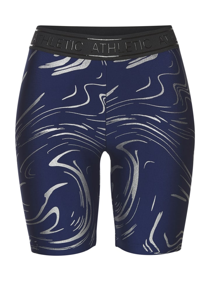 Funktionsshorts in blau-silberfarben