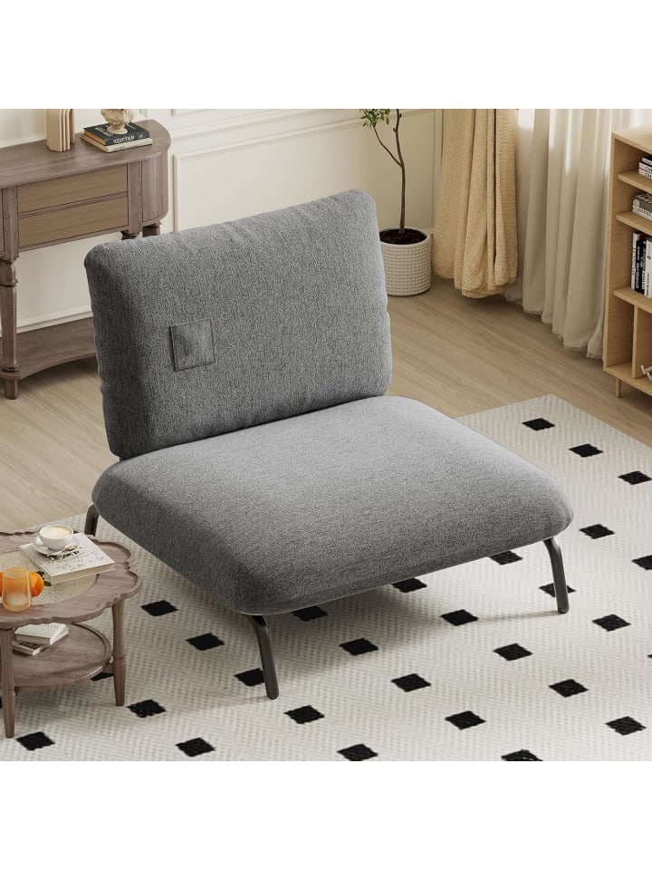 Loungesessel Polsterstuhl 92 x 97 x 82 cm in Grau