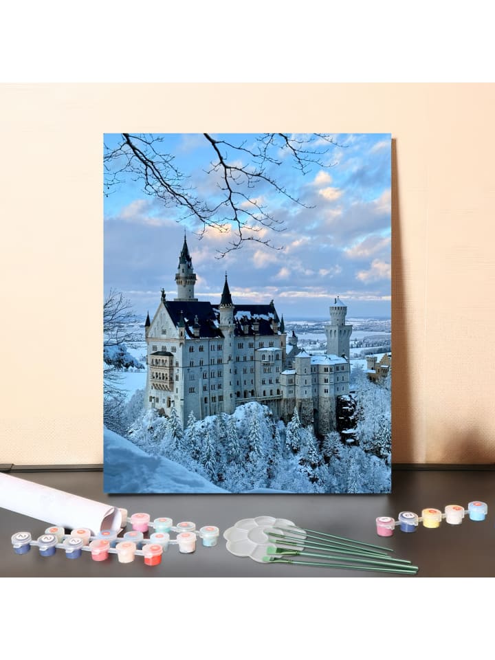 DIY Malen nach Zahlen Set-"Märchenschloss"
