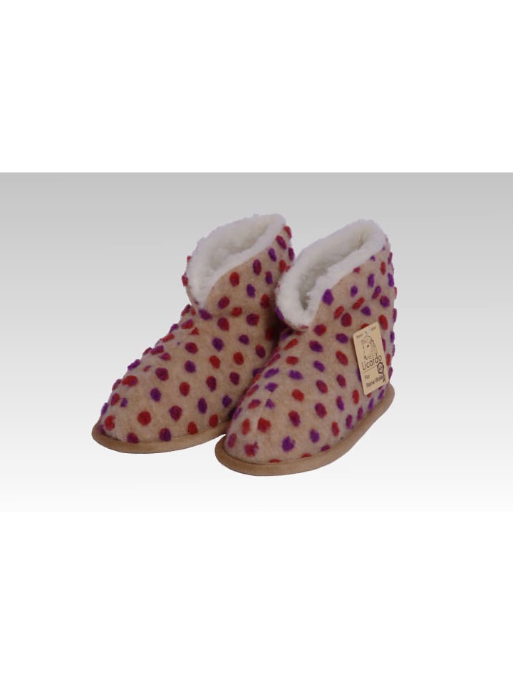 Hausschuhe mit warmem Futter Wolle in beige