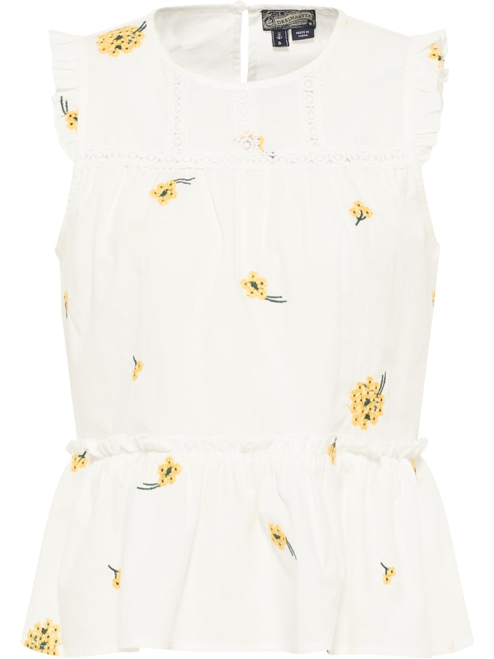 Damen Top in Wollweiss Gelb