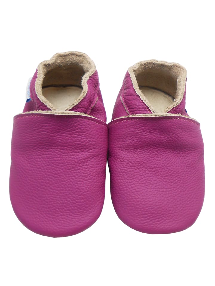Lederschuhe für Baby Kleinkinder, bequeme, rutschfeste Sohlen - lila