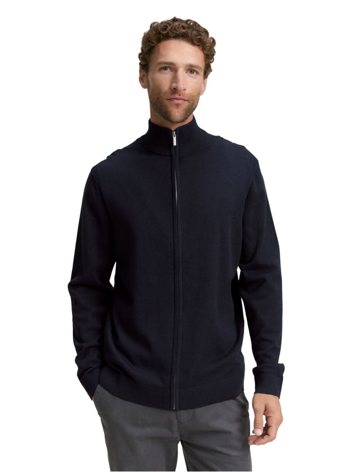 Strickjacke BASIC KNIT JACKET in Blau