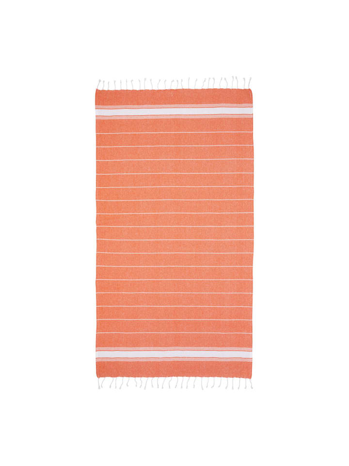 Strandtuch Pareo Futa Hamamtuch 90 x 170 cm in Orange
