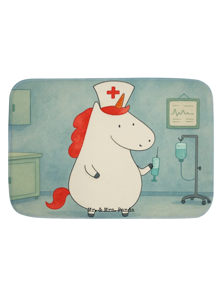 Badteppich Einhorn Krankenschwester Design ohne... in Weiß