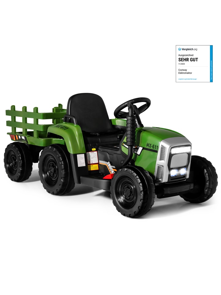 12V Traktor ab 3 Jahren in Grün