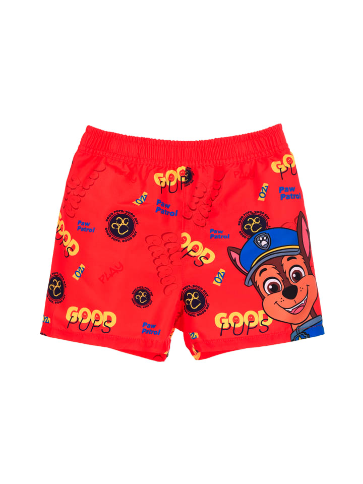 Paw Patrol Chase Badehose Shorts in Rot