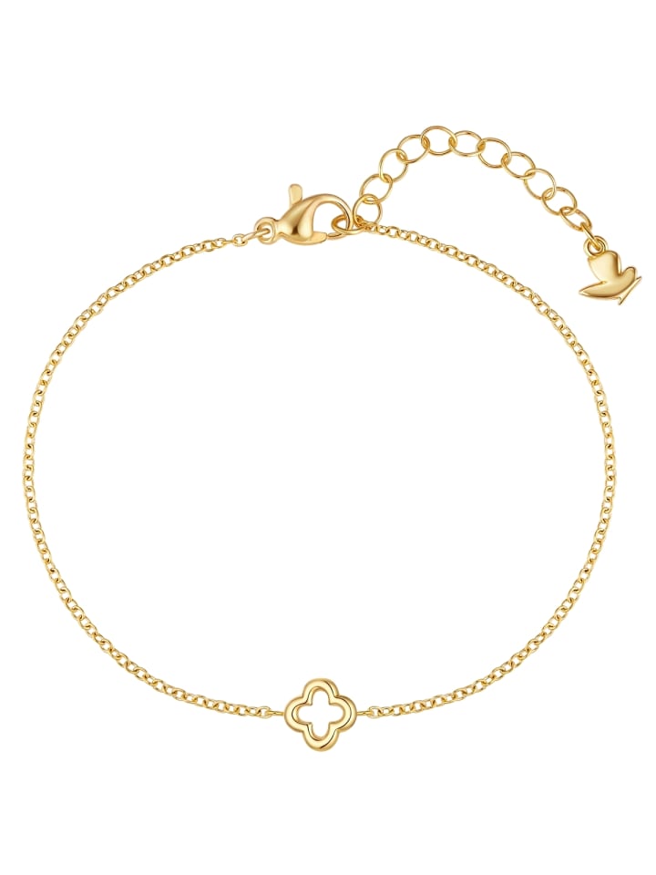 Armband Kleeblatt aus Edelstahl in gelbgold in gelbgold