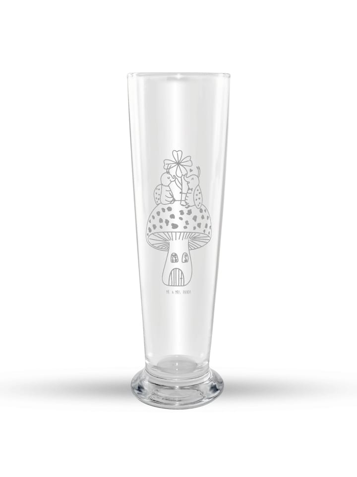 Glas mit Gravur Marienkäfer Fliegenpilz ohne Sp... in Transparent