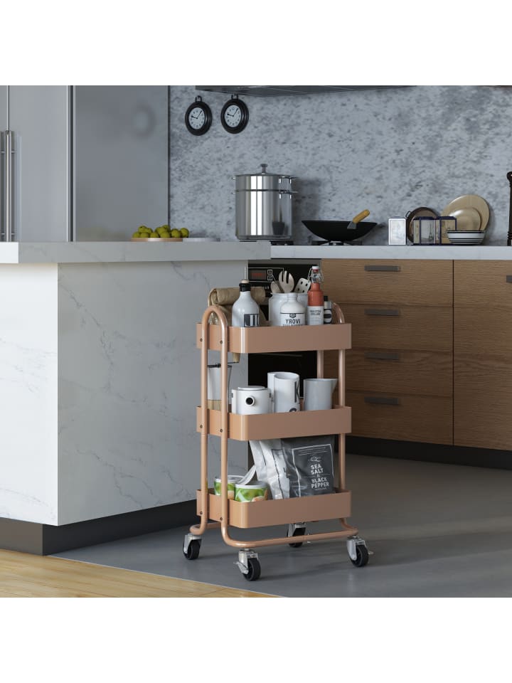 Servierwagen Pyhäntä in Braun (H)78.5cm (T)35cm (B)46cm