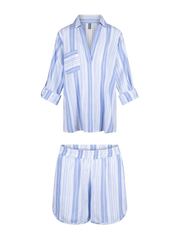 Shortama set Blaue Streifen