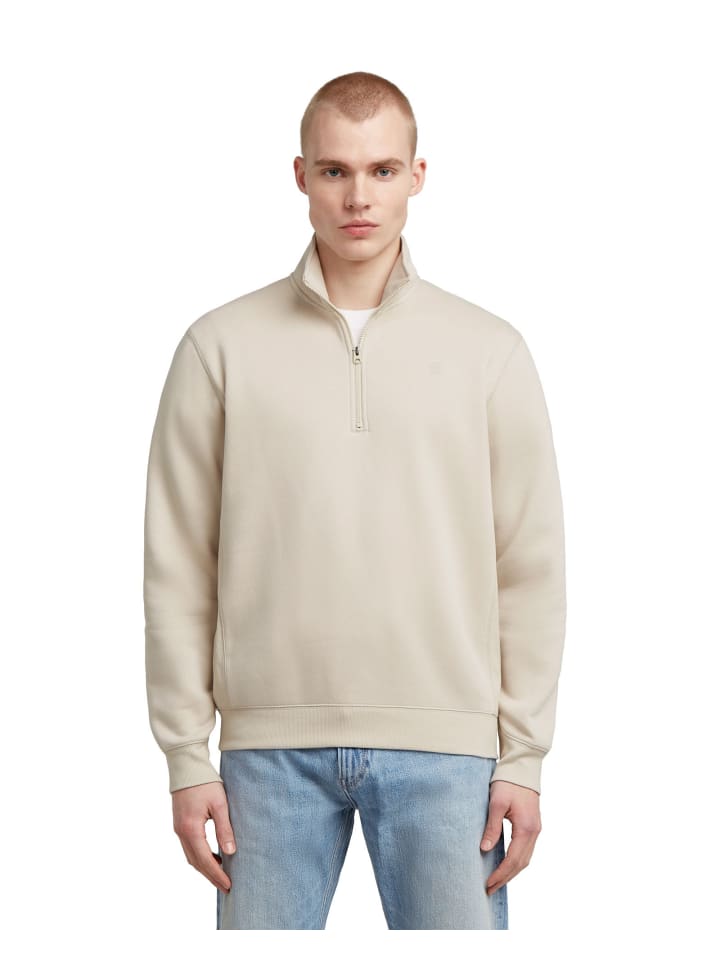Premium Core Half Zip Sweater whitebait