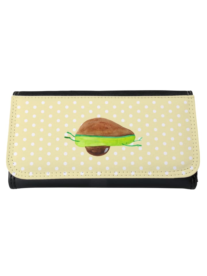 Portmonee Avocado Yoga ohne Spruch in Gelb Pastell
