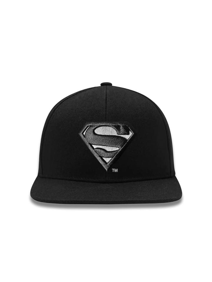 Cap DC Superman Logo Schwarz in schwarz