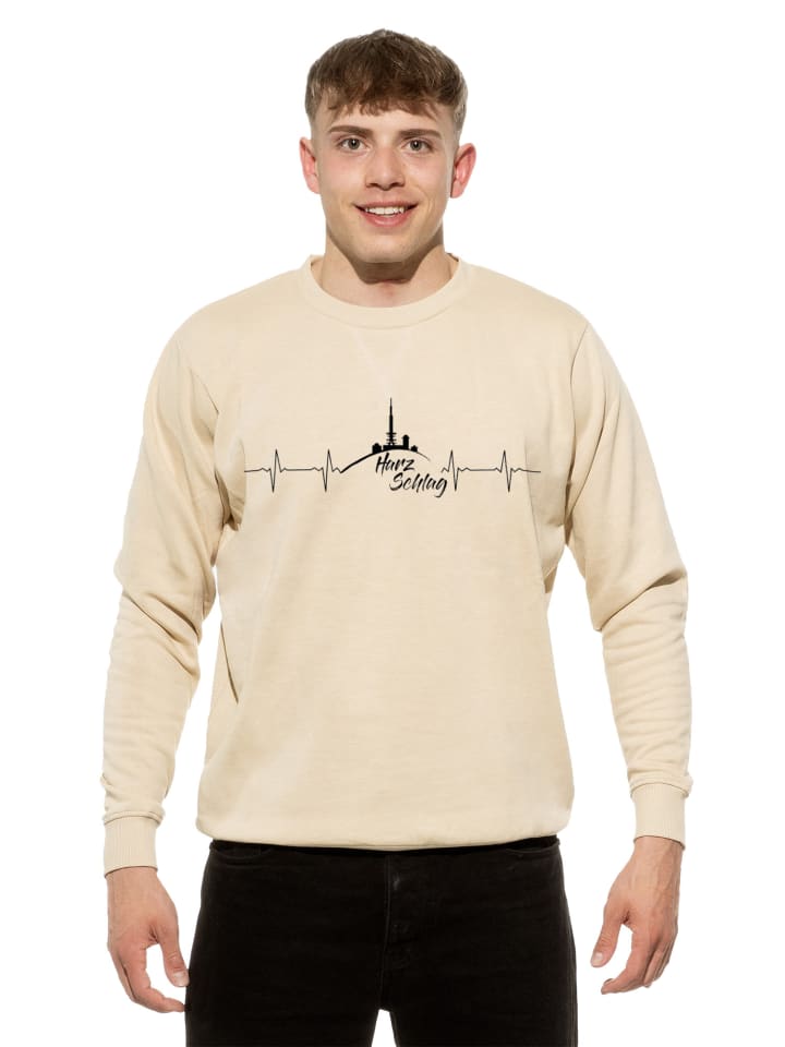 Sweatshirt Harzschlag in Beige