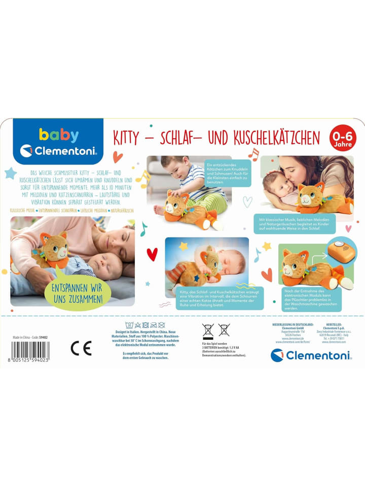 Clementoni Baby Kitty Schlaf- u. Kuschelktzchen Plsch- Kuscheltier 59402  ab Geburt gnstig kaufen | limango