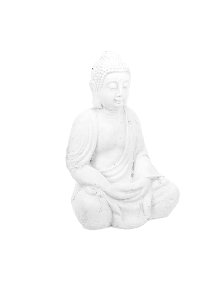 Buddha-Figur in Weiß - (H)70 cm