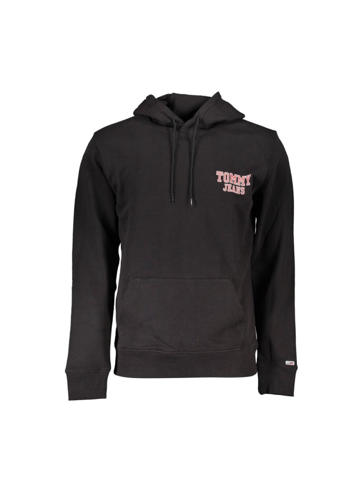 Schwarz Baumwolle Herren Sweatshirt
