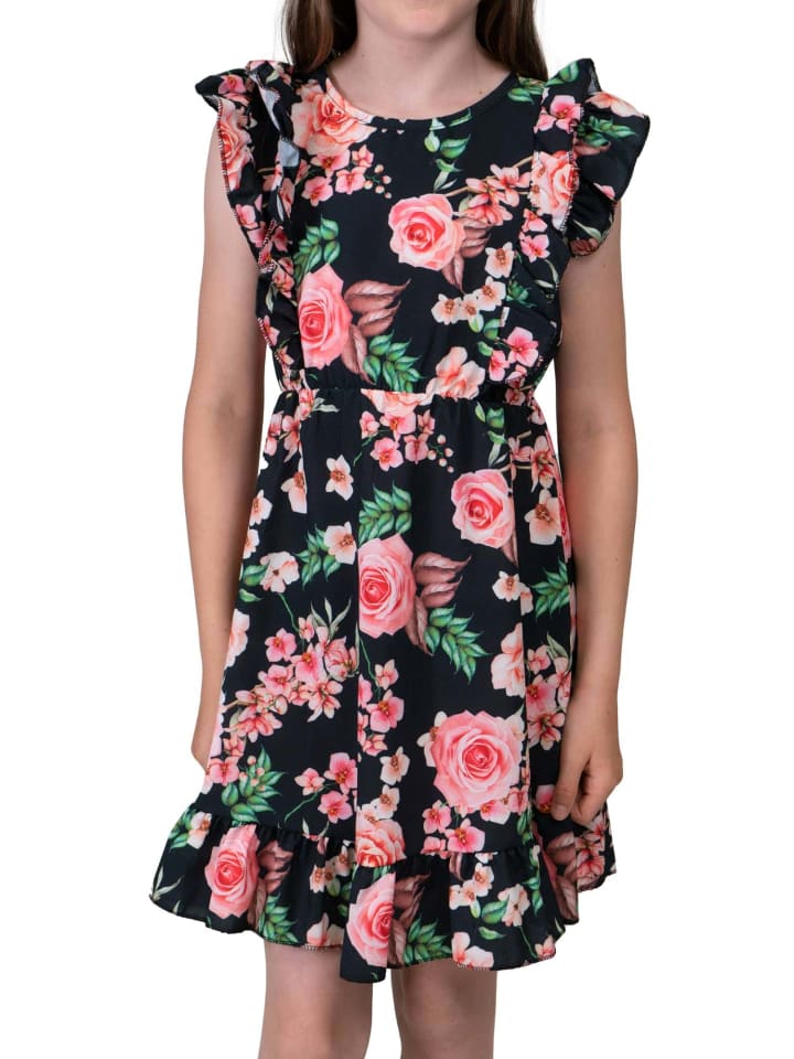 Kleid in Schwarz - Bunt