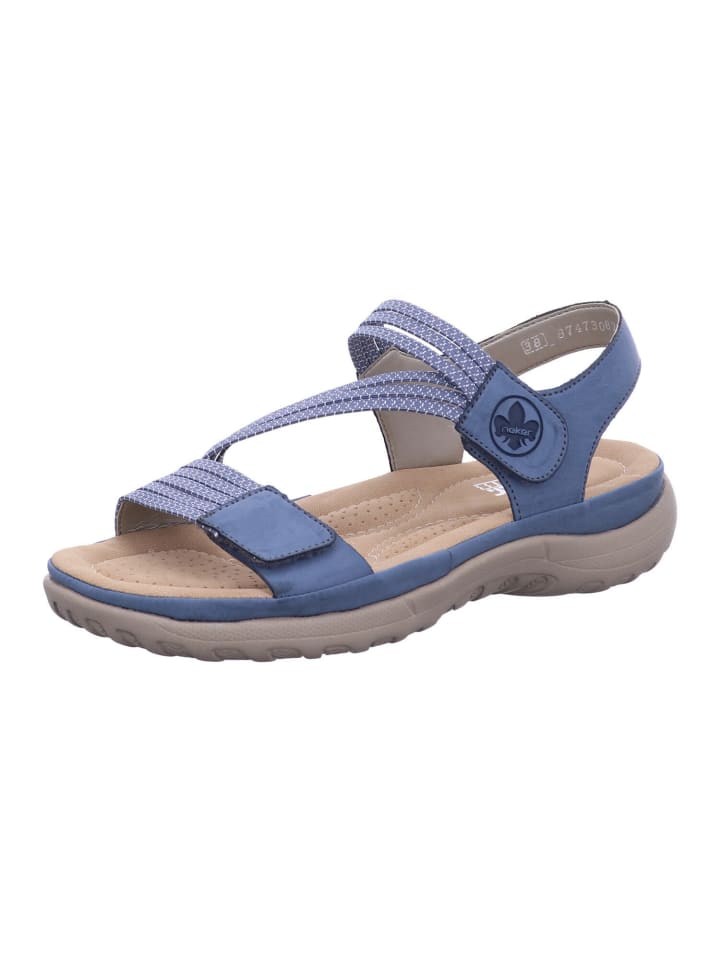 Sandalen in royal/jeans/weiss